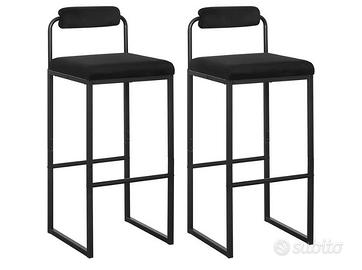 Sgabelli alti con schienale e poggiapiedi