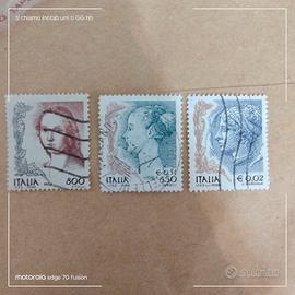 3 francobolli italiani usati