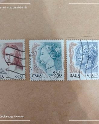 3 francobolli italiani usati