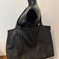 Borsa in pelle di vitello nera