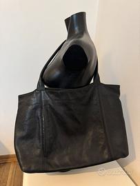 Borsa in pelle di vitello nera