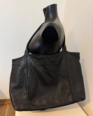Borsa in pelle di vitello nera