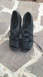 Scarpe donna nere  col tacco n 36