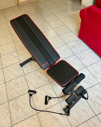 Panca per pesi regolabile e pieghevole