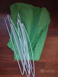 Tenda verde per letto bimbi 