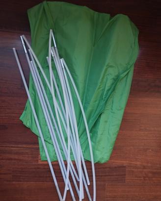 Tenda verde per letto bimbi 
