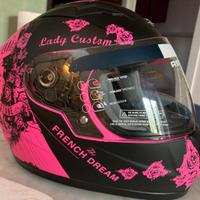 Casco moto bambina nuovo + cintura