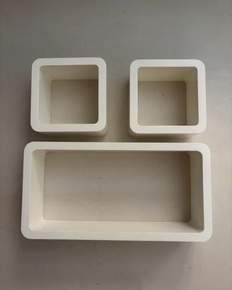 Set 3 mensole da parete design moderno