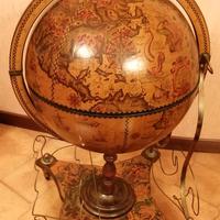 Elegante Mappamondo Bar porta Bevande Vintage 