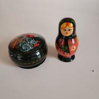 scatola russa laccata+portafilo da viaggio 