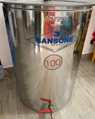 Fusto acciaio inox con rubinetto da 100 L