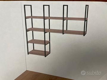 Libreria Arredo3 Factory Rovere biondo industrial