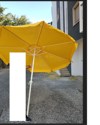 ombrellone giallo diametro 3 metri altezza 2,35 m