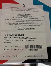 CAVO UTP CAT6 bobina da 305 mt colore ARANCIONE