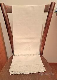Asciugamano antico 1920 ricamato a mano 8^