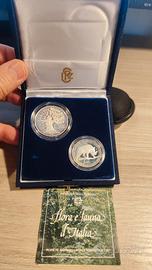 Italia 1991 Dittico “Flora e Fauna” Argento