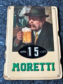 Calendario perpetuo Birra Moretti anni 70