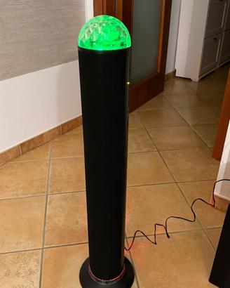 Cassa Tower Speaker Stereo con luci discoteca