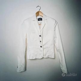 D&G Blazer vintage Bianco panna tasche Frontali 40