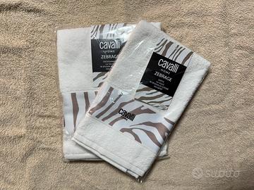 Asciugamani Cavalli Home Zebrage - Avorio 2 pezzi