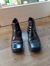 Stivaletto nero lucido da uomo taglia 44