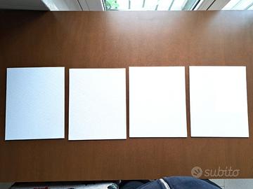 4 CARTONI TELATI - CANVAS - PER PITTURA