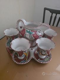 Raro Servizio Anni 60/70 Ceramica Cecconi Orvieto