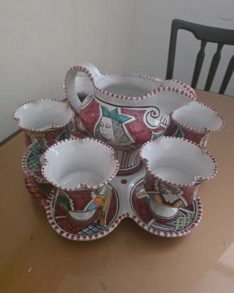 Raro Servizio Anni 60/70 Ceramica Cecconi Orvieto