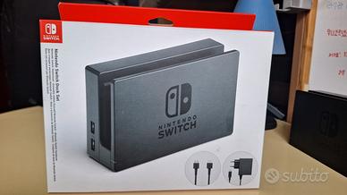 Dock ORIGINALE Nintendo Switch con cavi e confez.