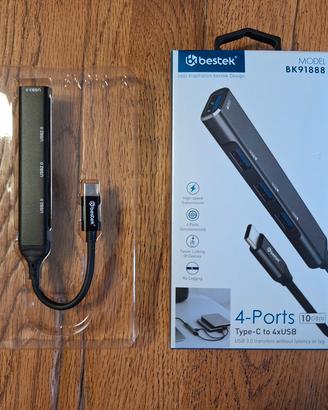 Adattarore USB-c 4 porte USB