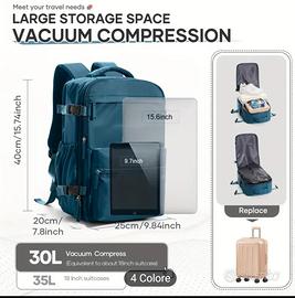Zaino da viaggio con sistema vacuum
