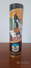 Tubo astuccio latta Fernet Branca donna cestino