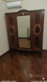 Splendido Armadio Antico a Tre Ante con Specchio C