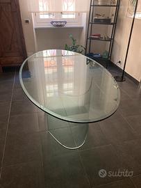 Tavolo in cristallo Fiam + tavolo basso da salotto