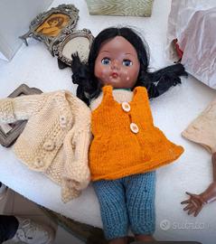 Bambola inglese 1950/55 con vestiti+Vintage Vario