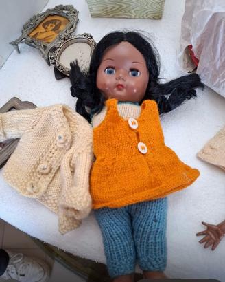 Bambola inglese 1950/55 con vestiti+Vintage Vario