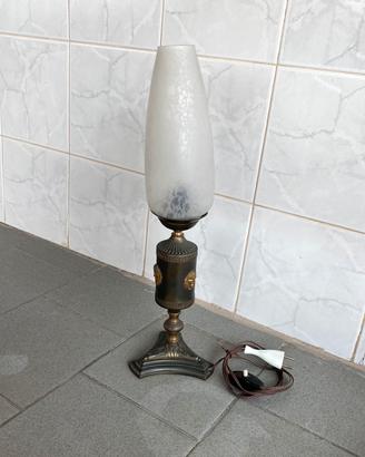 Lume lampada da tavolo vintage anni 70 in ottone