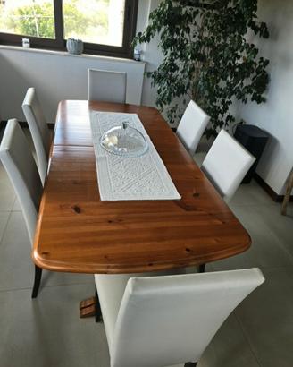 Tavolo allungabile in legno massello