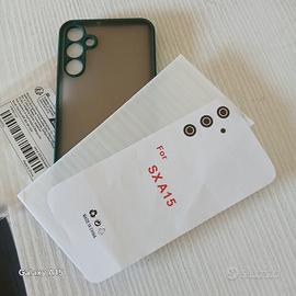 cover e vetrino samsung A 15 nuovo imballato