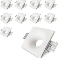 10 portafaretti in gesso ceramico con foro conico