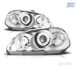 FARI HONDA CIVIC 99-01 ANGEL EYES FONDO CROMATO