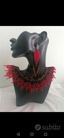 Set handmade Orecchini e collana con perline