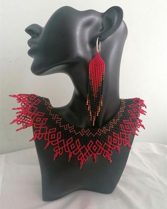 Set handmade Orecchini e collana con perline
