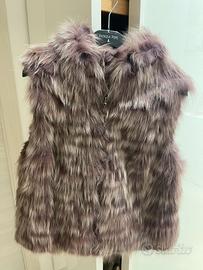 Smanicato gilet pelliccia volpe