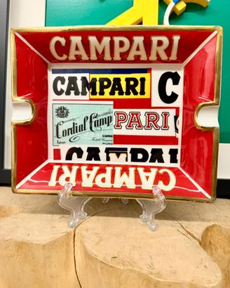 Posacenere ceramica Campari Bruno Munari Manitesto