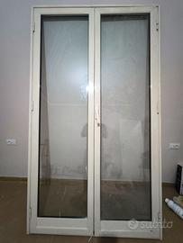 Infisso alluminio anodizzato - porta finestra