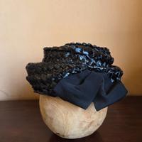 Cappello vintage nero modista Evelina Roma 