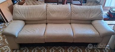 Set Divani&Divani 3+2 vera pelle beige