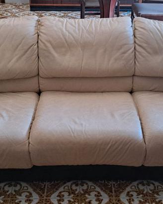 Set Divani&Divani 3+2 vera pelle beige