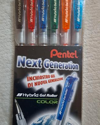 Penne Pentel Hybrid gel roller 6pz